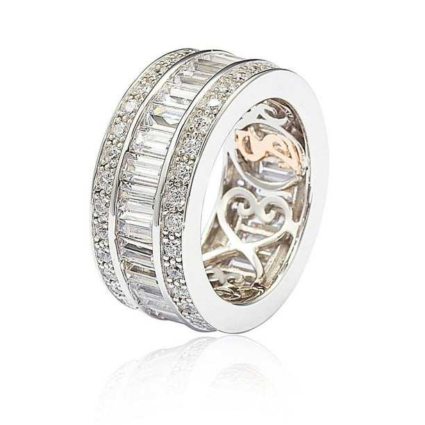 Turkish Handmade Micropave Assorted-Zirconia Sterling Silver Adjustable Elegant Ring 